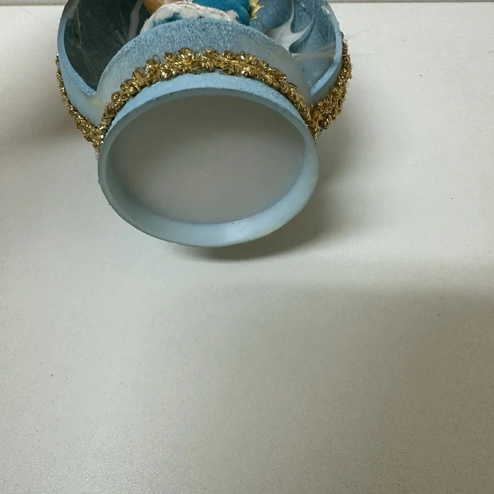 Vintage Retro Diorama EGG Handmade Cute Kitschy Angel Christmas Decoration